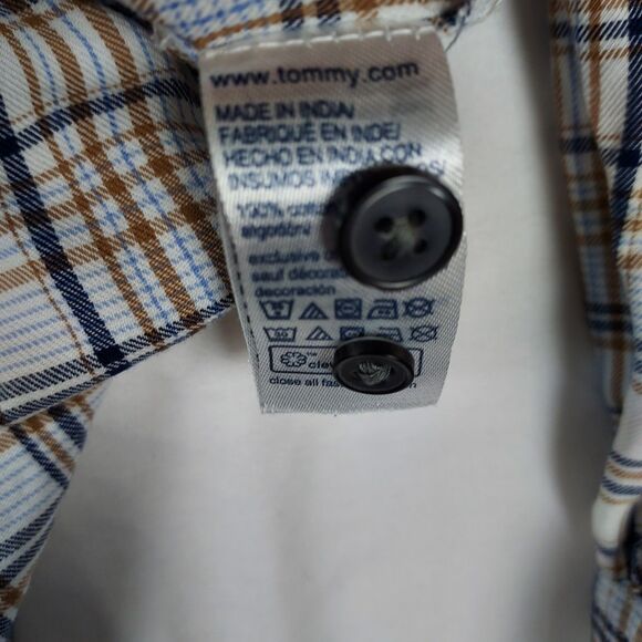 Tommy Hilfiger Plaid Button Down Shirt Men’s Small Long Sleeve Regular Fit - Picture 10 of 11
